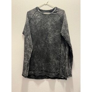 Buckle Black Mineral Wash Long‎ Sleeve T-Shirt Mens Large Crew Neck Casual